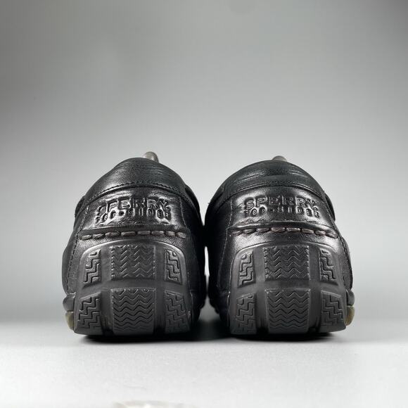 Sperry Gold Cup Mens 11 M Black Leather Slip On Driving Penny Loafers Casual GUC - Picture 3 of 9